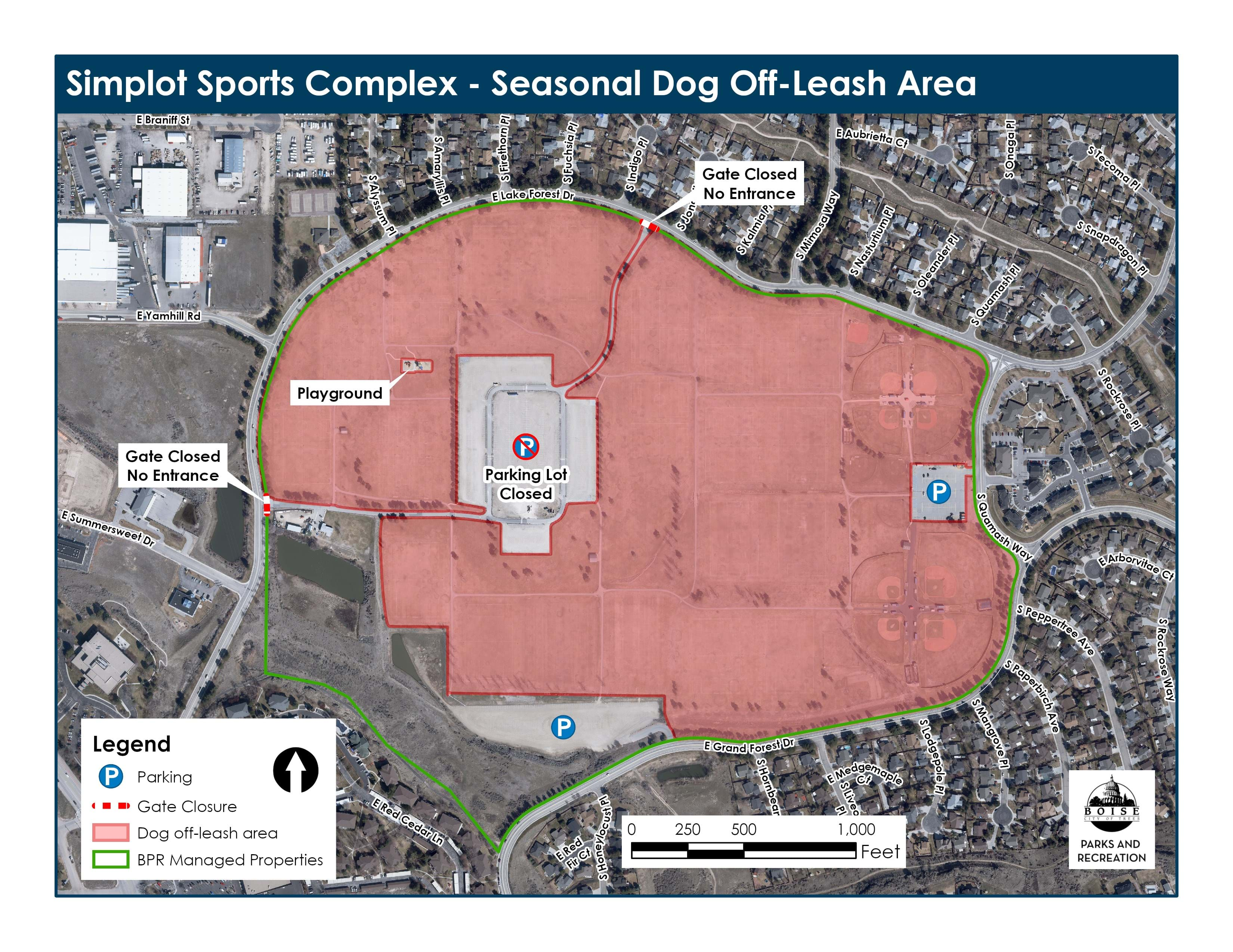 Simplot Sports Complex Field Map