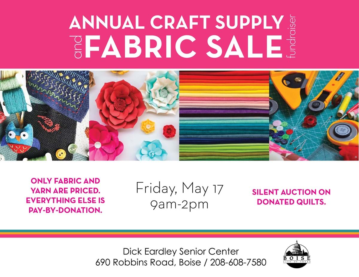 Annual Craft Supply Fabric Sale Flyer